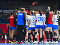 Romania faces Czechia in the Women's EHF EURO 2024 at Fonix Arena in Debrecen, Hungary, on November 29, 2024. (