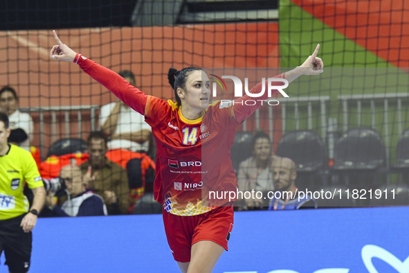 BAZALIU Bianca Maria is in action during the Romania vs. Czechia match at the Women's EHF EURO 2024 in Fonix Arena, Debrecen, on November 29...