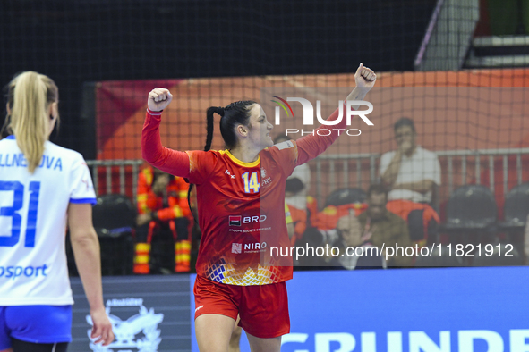 BAZALIU Bianca Maria is in action during the Romania vs. Czechia match at the Women's EHF EURO 2024 in Fonix Arena, Debrecen, on November 29...