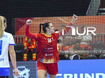 BAZALIU Bianca Maria is in action during the Romania vs. Czechia match at the Women's EHF EURO 2024 in Fonix Arena, Debrecen, on November 29...