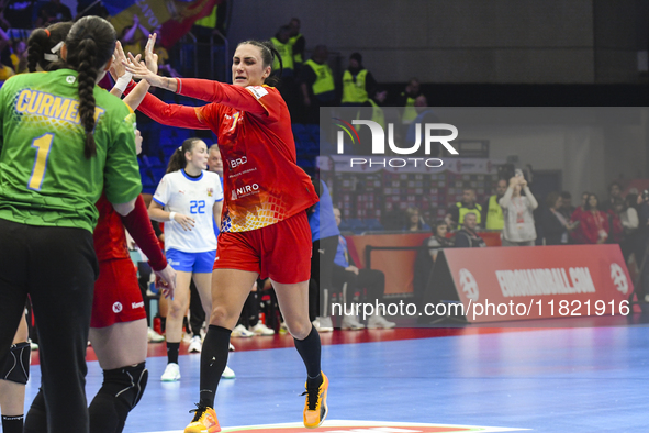 BAZALIU Bianca Maria is in action during the Romania vs. Czechia match at the Women's EHF EURO 2024 in Fonix Arena, Debrecen, on November 29...