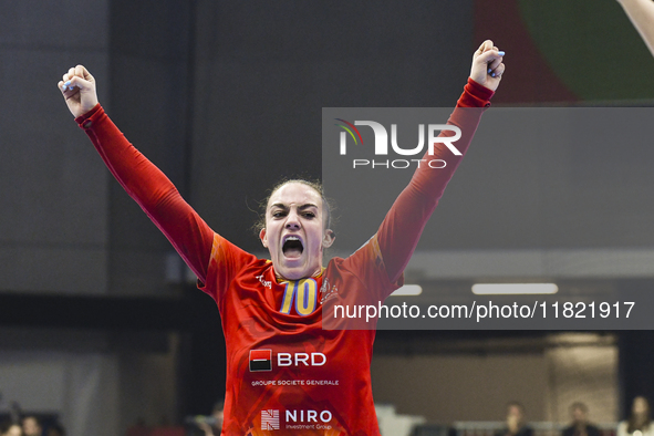 POPA Andreea - Cristina is in action during the Romania vs. Czechia match at the Women's EHF EURO 2024 in Fonix Arena, Debrecen, on November...