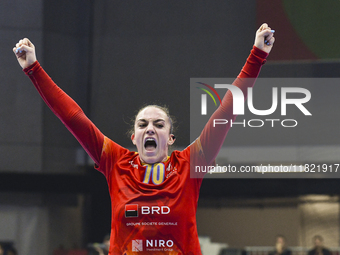 POPA Andreea - Cristina is in action during the Romania vs. Czechia match at the Women's EHF EURO 2024 in Fonix Arena, Debrecen, on November...