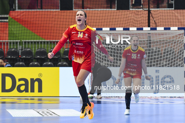 BAZALIU Bianca Maria is in action during the Romania vs. Czechia match at the Women's EHF EURO 2024 in Fonix Arena, Debrecen, on November 29...