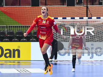 BAZALIU Bianca Maria is in action during the Romania vs. Czechia match at the Women's EHF EURO 2024 in Fonix Arena, Debrecen, on November 29...