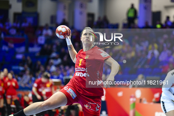 JAUKOVIC Durdina is in action during Montenegro vs. Serbia - Women's EHF EURO 2024 in Fonix Arena, Debrecen, on November 29, 2024 