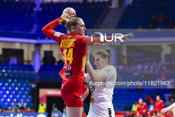 DZAFEROVIC Katarina is in action during the Montenegro vs. Serbia match at the Women's EHF EURO 2024 in Fonix Arena, Debrecen, on November 2...