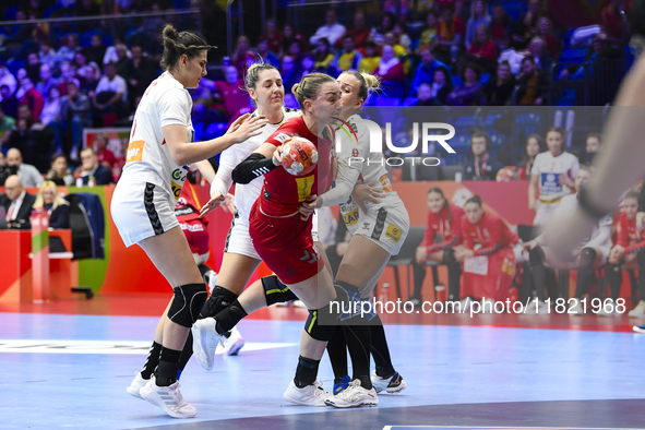 DZAFEROVIC Katarina is in action during the Montenegro vs. Serbia match at the Women's EHF EURO 2024 in Fonix Arena, Debrecen, on November 2...