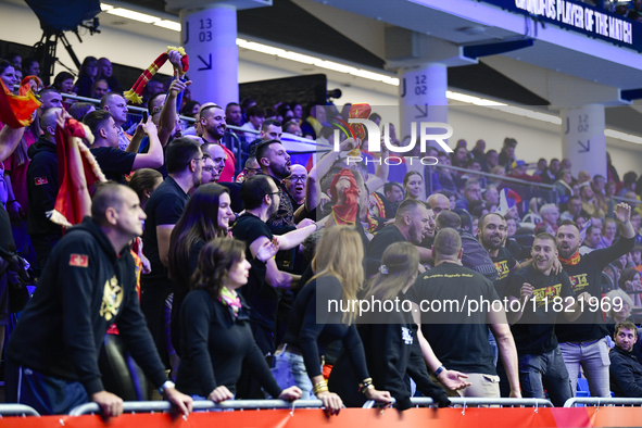 Fans of Montenegro during Montenegro vs. Serbia - Women's EHF EURO 2024 in Fonix Arena, Debrecen, on November 29, 2024 