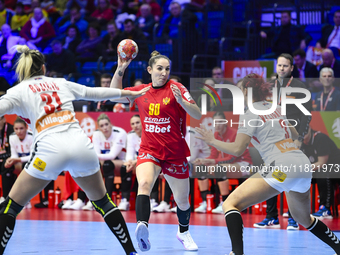 RAICEVIC Milena is in action during the Montenegro vs. Serbia match at the Women's EHF EURO 2024 in Fonix Arena, Debrecen, on November 29, 2...