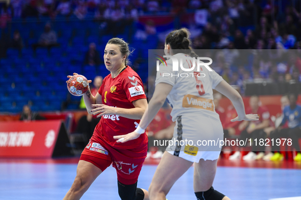 JAUKOVIC Durdina is in action during Montenegro vs. Serbia - Women's EHF EURO 2024 in Fonix Arena, Debrecen, on November 29, 2024 