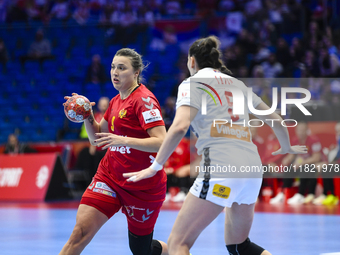 JAUKOVIC Durdina is in action during Montenegro vs. Serbia - Women's EHF EURO 2024 in Fonix Arena, Debrecen, on November 29, 2024 (