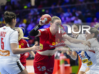 BRNOVIC Tatjana is in action during the Montenegro vs. Serbia match at the Women's EHF EURO 2024 in Fonix Arena, Debrecen, on November 29, 2...