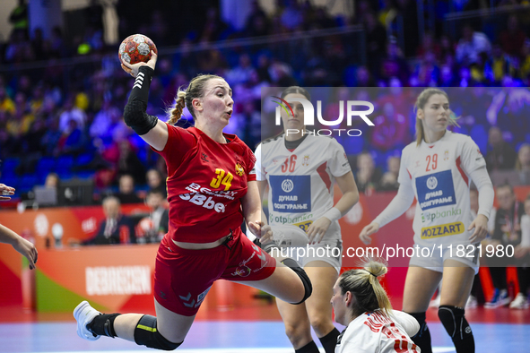 BRNOVIC Tatjana is in action during the Montenegro vs. Serbia match at the Women's EHF EURO 2024 in Fonix Arena, Debrecen, on November 29, 2...