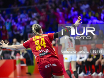 BRNOVIC Tatjana is in action during the Montenegro vs. Serbia match at the Women's EHF EURO 2024 in Fonix Arena, Debrecen, on November 29, 2...