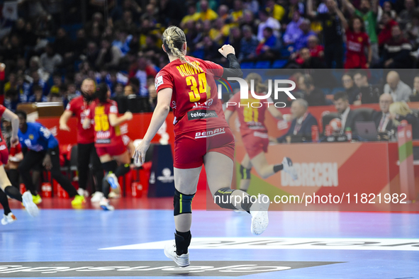 BRNOVIC Tatjana is in action during the Montenegro vs. Serbia match at the Women's EHF EURO 2024 in Fonix Arena, Debrecen, on November 29, 2...