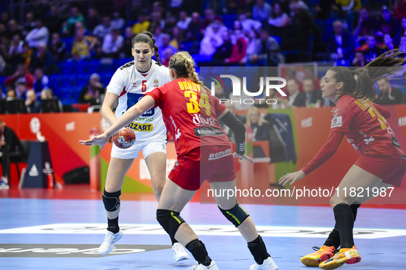 LAZIC Emilija participates in the match between Montenegro and Serbia during the Women's EHF EURO 2024 in Fonix Arena, Debrecen, Hungary, on...