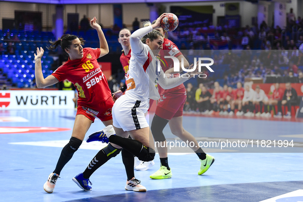 Montenegro plays against Serbia in the Women's EHF EURO 2024 at Fonix Arena in Debrecen, Hungary, on November 29, 2024. 