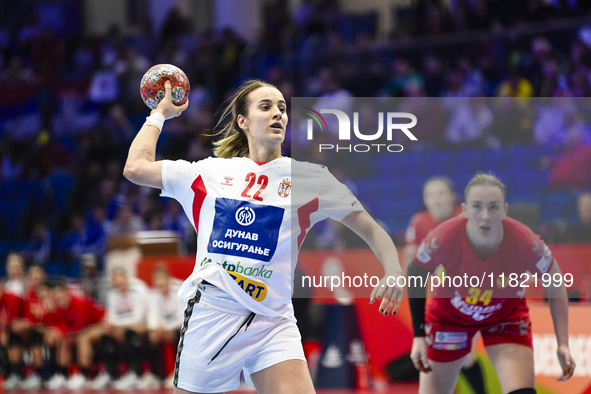 JOVOVIC Jovana participates in the match between Montenegro and Serbia during the Women's EHF EURO 2024 in Fonix Arena, Debrecen, on Novembe...