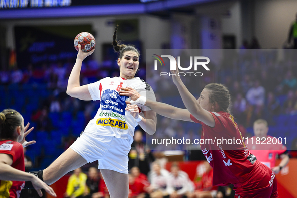 LAZIC Emilija participates in the match between Montenegro and Serbia during the Women's EHF EURO 2024 in Fonix Arena, Debrecen, Hungary, on...