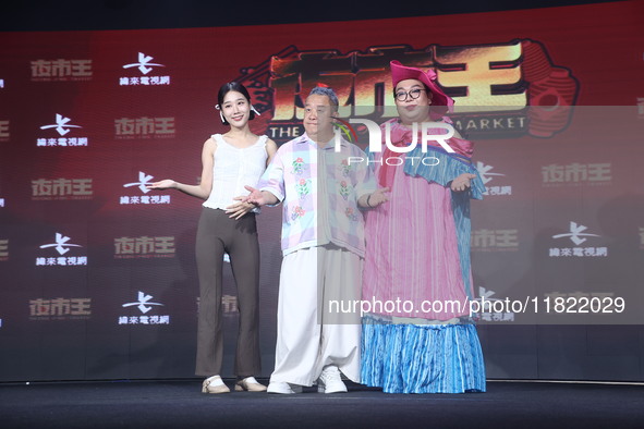 Actor Eric Tsang from Hong Kong, China, attends a press conference for the premiere of a food show in Taipei, China, on November 30, 2024. 