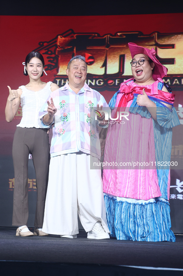 Actor Eric Tsang from Hong Kong, China, attends a press conference for the premiere of a food show in Taipei, China, on November 30, 2024. 