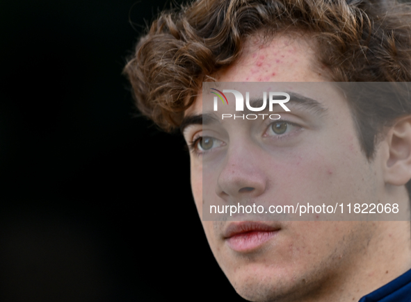 Argentinian Formula One driver Franco Colapinto of Williams walks through the paddock as he arrives ahead of the Formula 1 Grand Prix of Qat...