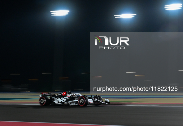 Danish driver Kevin Magnussen of Haas Ferrari participates in the first practice session of the Formula 1 Grand Prix of Qatar at Lusail Inte...