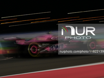 French driver Pierre Gasly of Alpine Renault participates in the first practice session of the Formula 1 Grand Prix of Qatar at Lusail Inter...