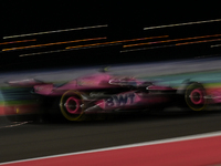 French driver Pierre Gasly of Alpine Renault participates in the first practice session of the Formula 1 Grand Prix of Qatar at Lusail Inter...