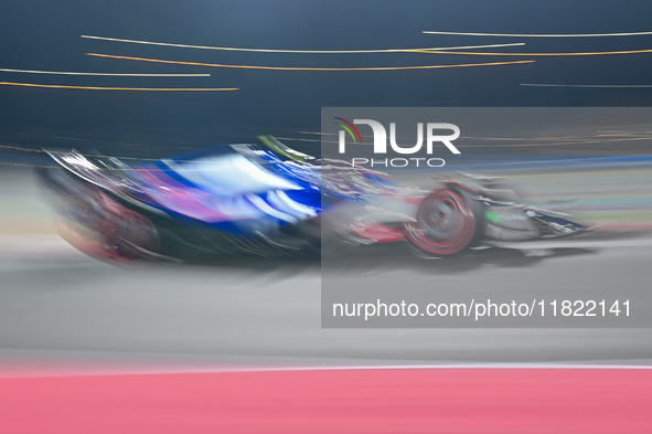 Japanese driver Yuki Tsunoda of AlphaTauri Honda RBPT participates in the first practice session of the Formula 1 Grand Prix of Qatar at Lus...