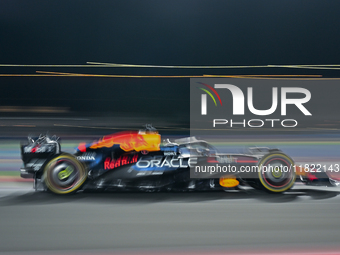 Dutch driver Max Verstappen of Red Bull Racing Honda RBPT participates in the first practice session of the Formula 1 Grand Prix of Qatar at...