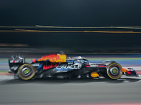 Dutch driver Max Verstappen of Red Bull Racing Honda RBPT participates in the first practice session of the Formula 1 Grand Prix of Qatar at...