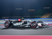 Danish driver Kevin Magnussen of Haas Ferrari participates in the first practice session of the Formula 1 Grand Prix of Qatar at Lusail Inte...