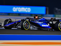 Thai Formula One driver Alexander Albon of Williams participates in the Sprint qualifying session of the Formula 1 Grand Prix of Qatar at Lu...