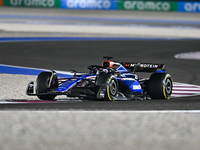 Thai Formula One driver Alexander Albon of Williams participates in the Sprint qualifying session of the Formula 1 Grand Prix of Qatar at Lu...