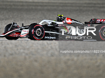 German Formula One driver Nico Hulkenberg of Haas participates in the Sprint qualifying session of the Formula 1 Grand Prix of Qatar at Lusa...