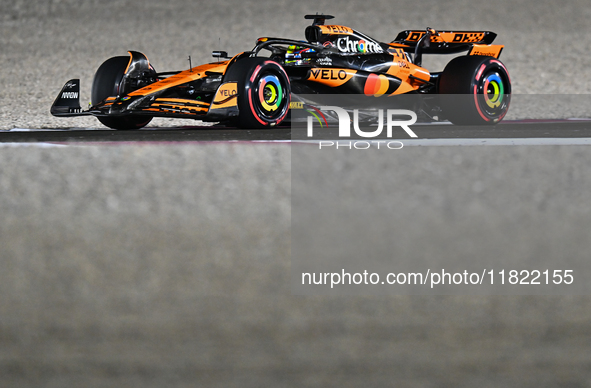 Australian Formula One driver Oscar Piastri of McLaren participates in the Sprint qualifying session of the Formula 1 Grand Prix of Qatar at...