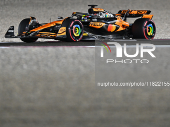 Australian Formula One driver Oscar Piastri of McLaren participates in the Sprint qualifying session of the Formula 1 Grand Prix of Qatar at...