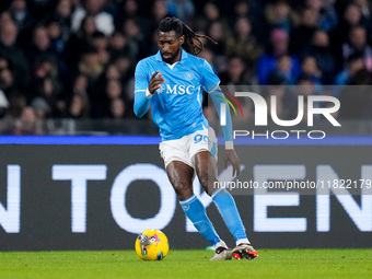 Andre-Frank Zambo Anguissa of SSC Napoli during the serie Serie A Enilive match between SSC Napoli and AS Roma at Stadio Diego Armando Marad...