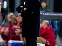 Antonio Conte Head Coach of SSC Napoli looks on during the serie Serie A Enilive match between SSC Napoli and AS Roma at Stadio Diego Armand...