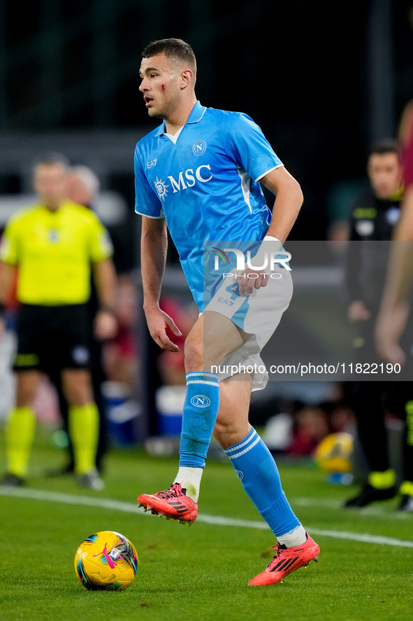 Alessandro Buongiorno of SSC Napoli during the serie Serie A Enilive match between SSC Napoli and AS Roma at Stadio Diego Armando Maradona o...