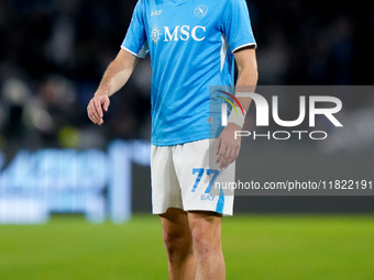 Khvicha Kvaratskhelia of SSC Napoli during the serie Serie A Enilive match between SSC Napoli and AS Roma at Stadio Diego Armando Maradona o...