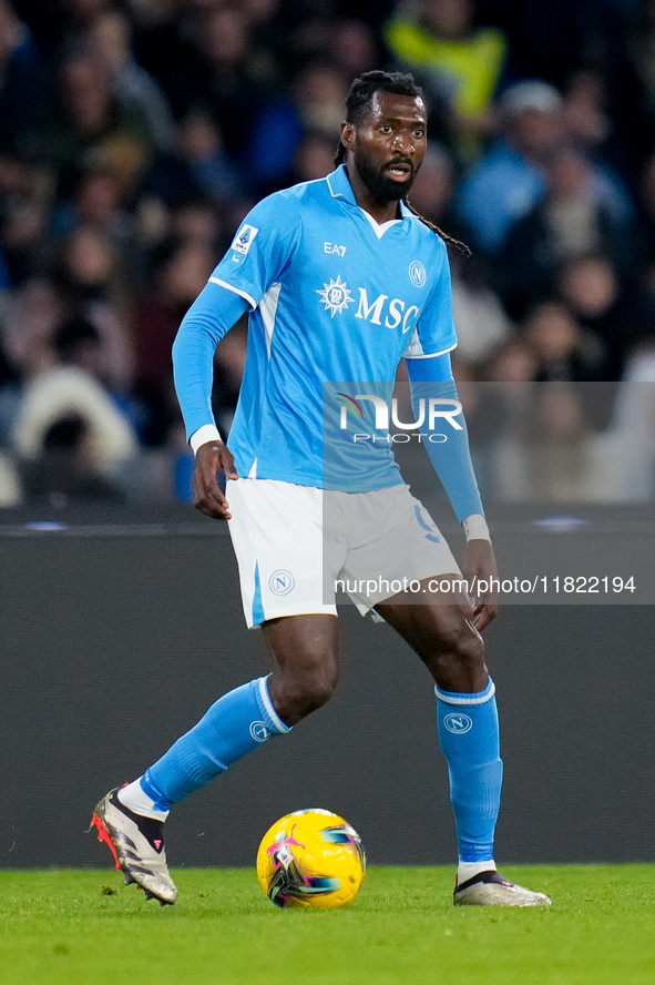 Andre-Frank Zambo Anguissa of SSC Napoli during the serie Serie A Enilive match between SSC Napoli and AS Roma at Stadio Diego Armando Marad...