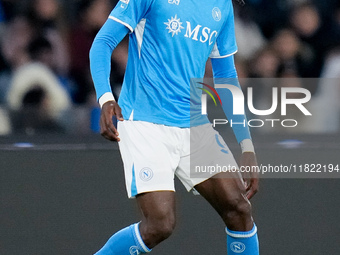 Andre-Frank Zambo Anguissa of SSC Napoli during the serie Serie A Enilive match between SSC Napoli and AS Roma at Stadio Diego Armando Marad...