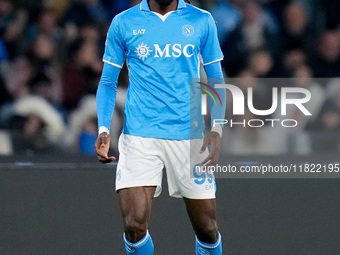 Andre-Frank Zambo Anguissa of SSC Napoli during the serie Serie A Enilive match between SSC Napoli and AS Roma at Stadio Diego Armando Marad...