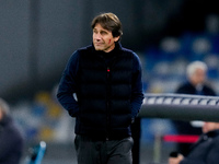 Antonio Conte Head Coach of SSC Napoli looks on during the serie Serie A Enilive match between SSC Napoli and AS Roma at Stadio Diego Armand...