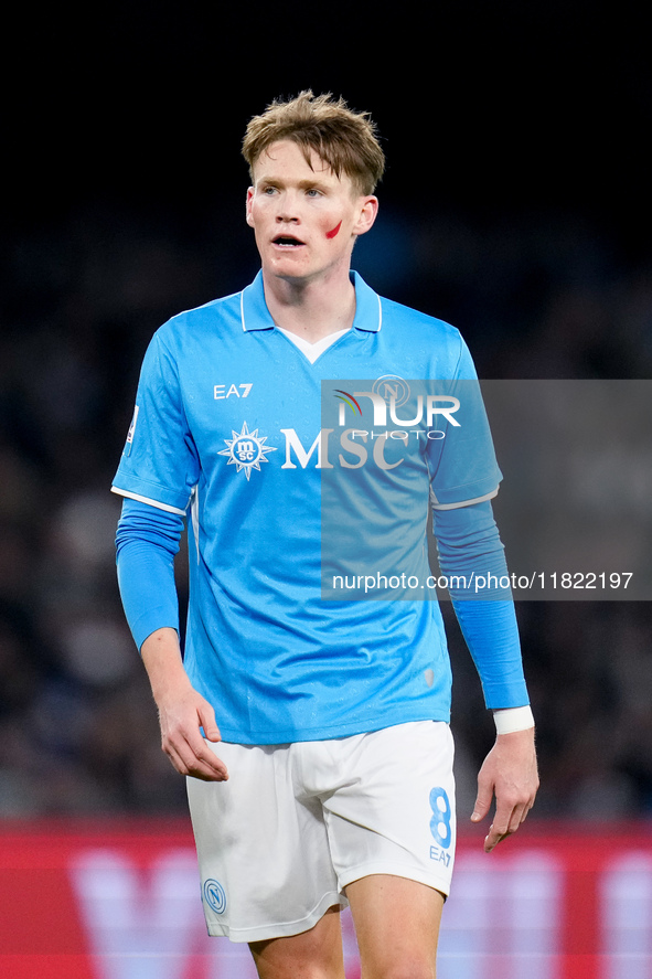 Scott McTominay of SSC Napoli looks on during the serie Serie A Enilive match between SSC Napoli and AS Roma at Stadio Diego Armando Maradon...