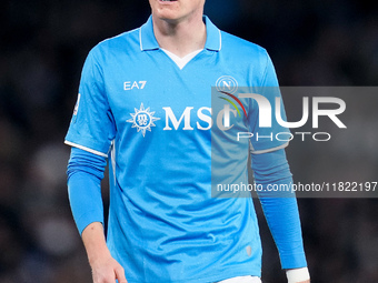 Scott McTominay of SSC Napoli looks on during the serie Serie A Enilive match between SSC Napoli and AS Roma at Stadio Diego Armando Maradon...