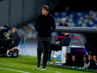 Antonio Conte Head Coach of SSC Napoli looks on during the serie Serie A Enilive match between SSC Napoli and AS Roma at Stadio Diego Armand...